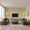 Maldon Weave Sand — Living Room Room Setting