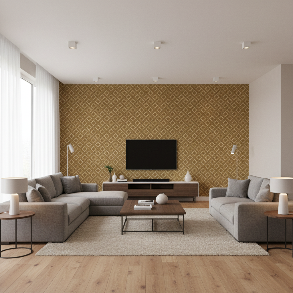 Maldon Weave Java — Living Room Room Setting