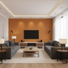 Maldon Weave burnt sienna — Living Room Room Setting