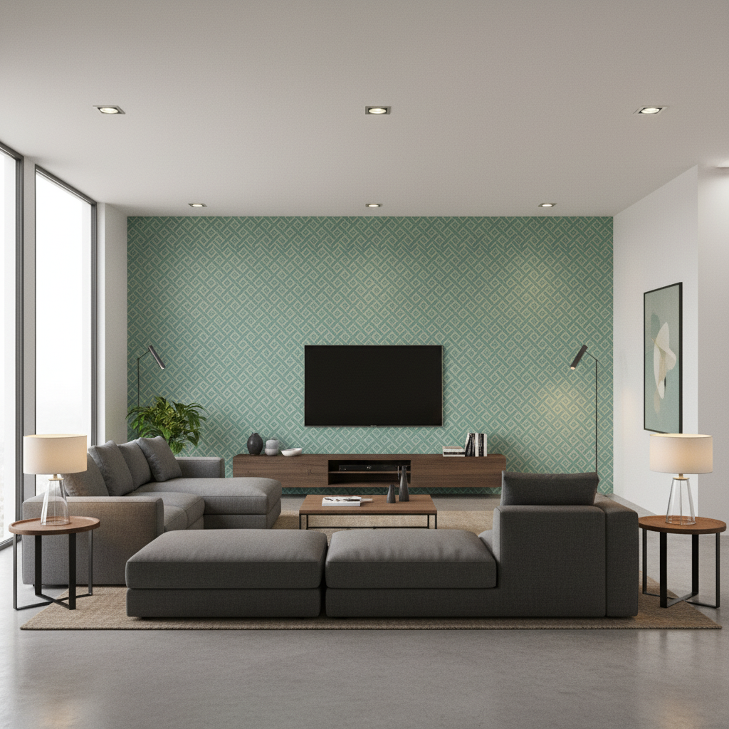 Maldon Weave Lake — Living Room Room Setting