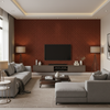 Maldon Weave Brick — Living Room Room Setting