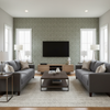 Blyth Weave Mist — Living Room Room Setting