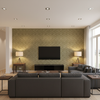 Blyth Weave Moss — Living Room Room Setting
