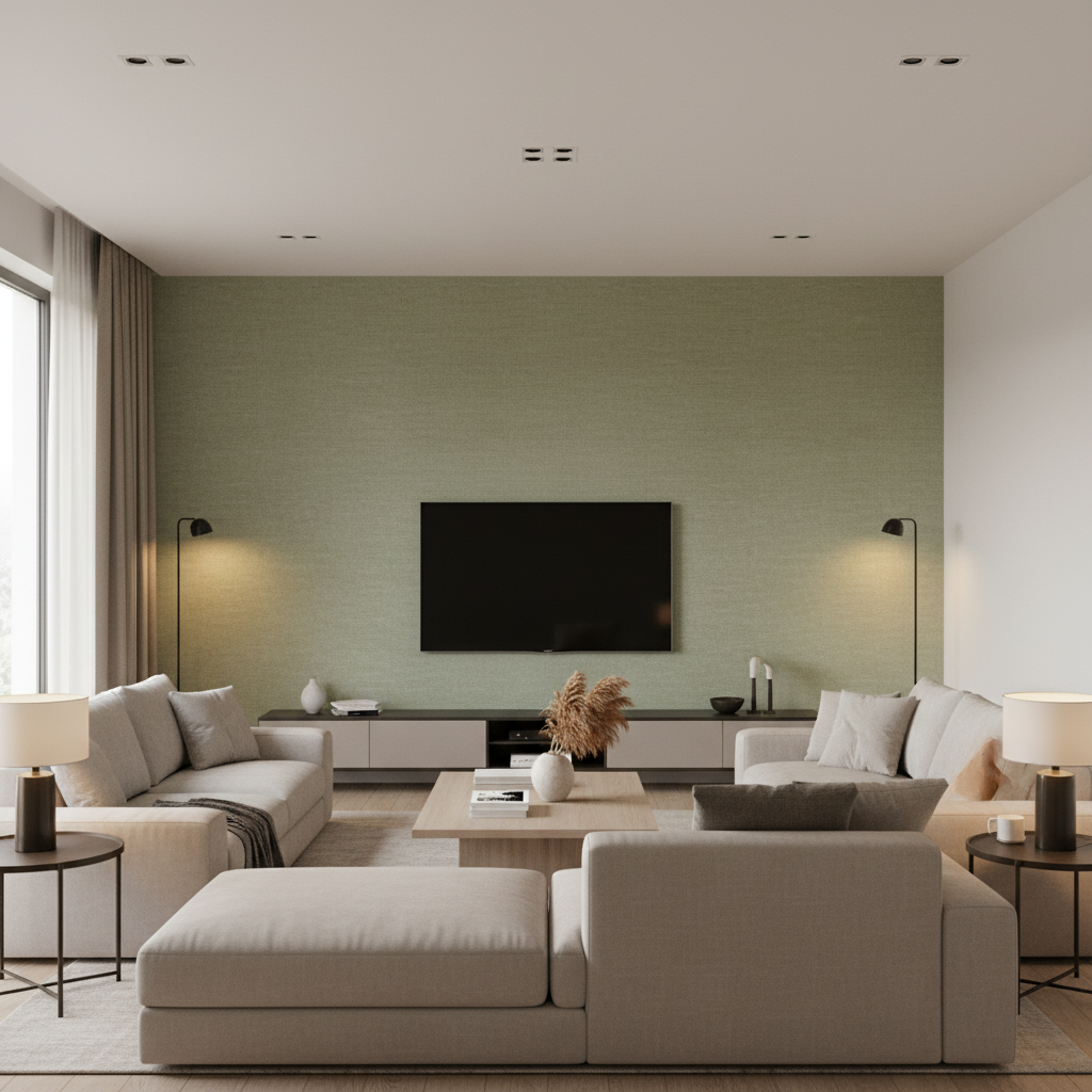 Arezzo Celadon — Living Room Room Setting