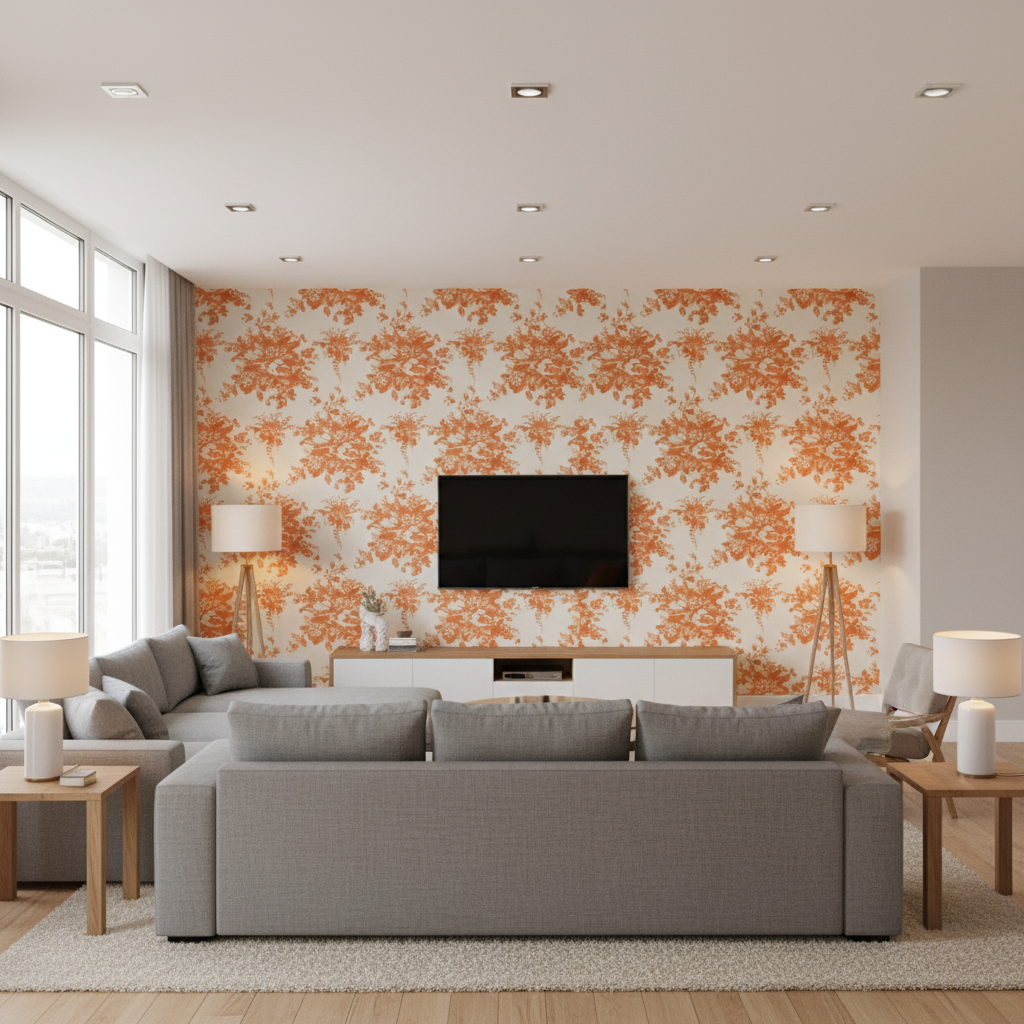 Aurora Terracota — Living Room Room Setting