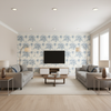 Aurora Blue — Living Room Room Setting