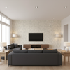 Beijing Blossom cream — Living Room Room Setting