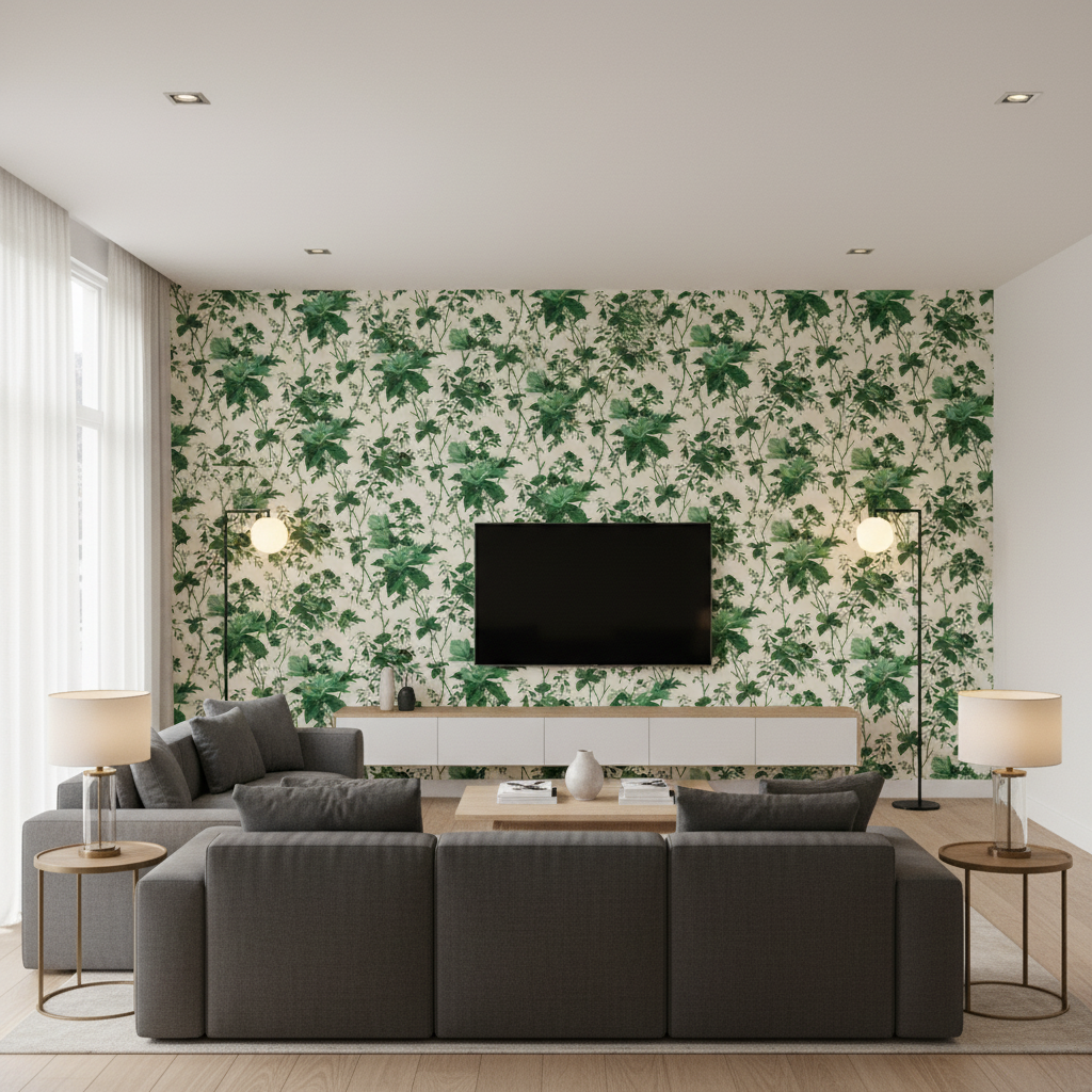 De La Tour Paolos Green — Living Room Room Setting
