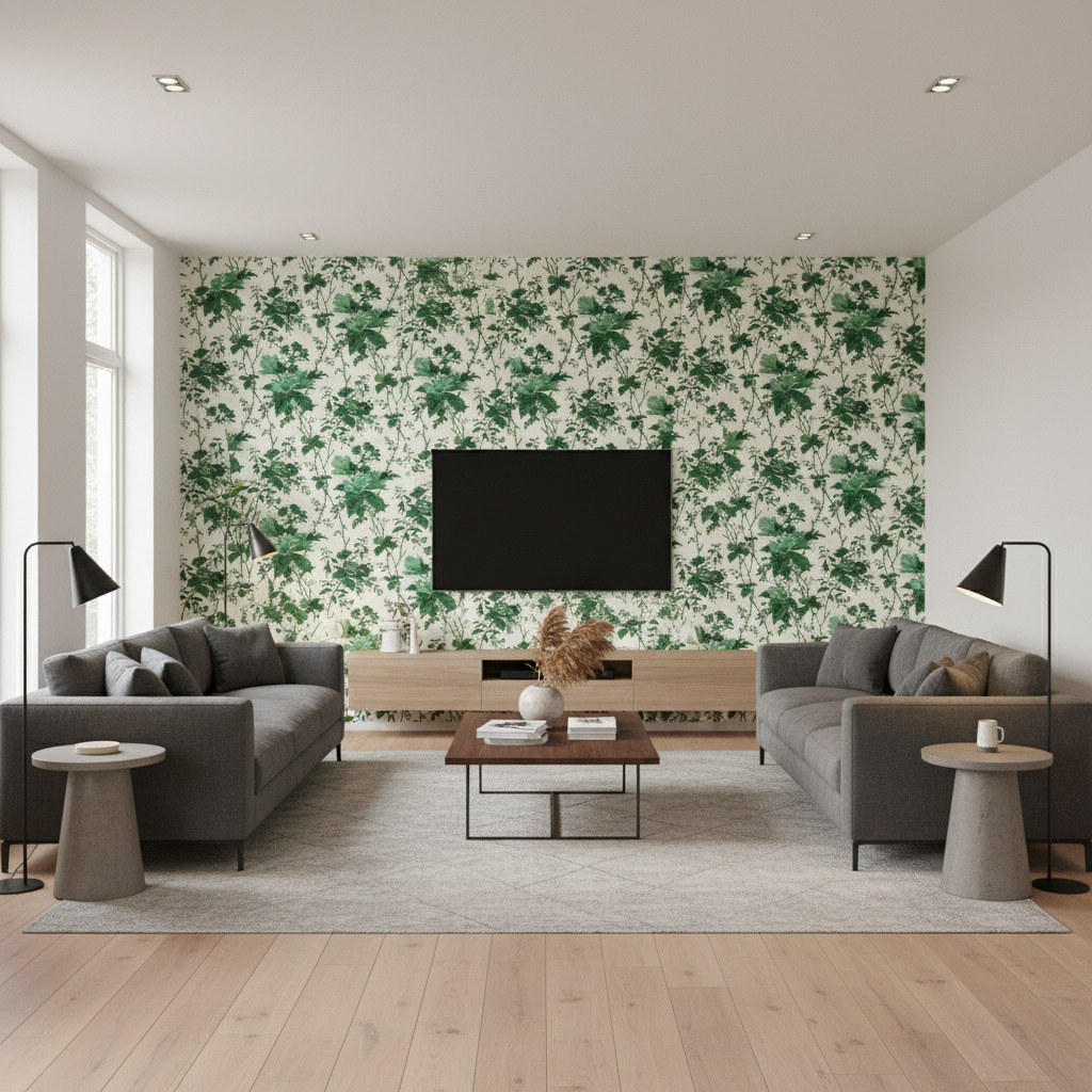 De La Tour Paolos Green — Living Room Room Setting