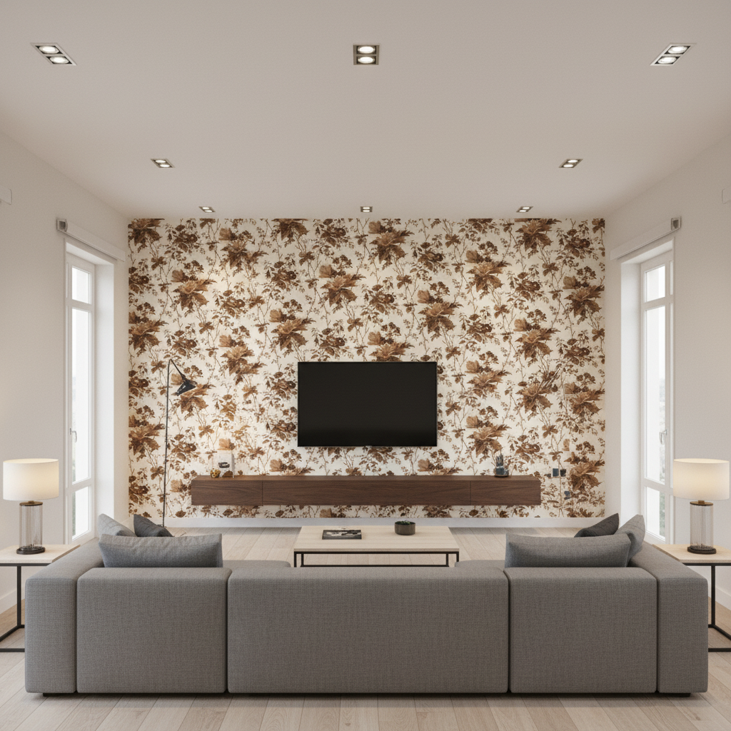 De La Tour Brown — Living Room Room Setting