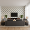 Leaf Trellis cream — Living Room Room Setting