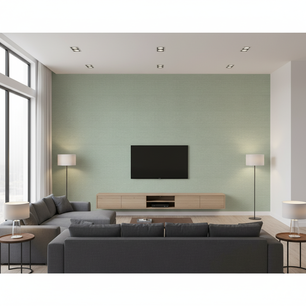 Leuven Celadon — Living Room Room Setting