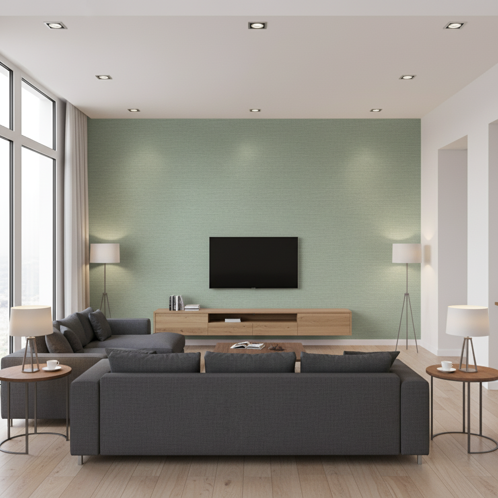 Leuven Celadon — Living Room Room Setting