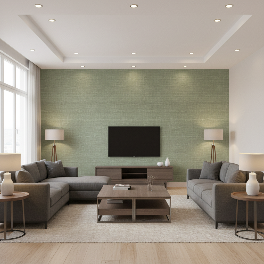 Leuven Sage — Living Room Room Setting