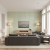 Drayton Print Moss — Living Room Room Setting