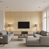 Drayton Print Maize — Living Room Room Setting