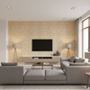 Drayton Print Maize — Living Room Room Setting