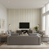 Whitaker Print Grey/Sand — Living Room Room Setting