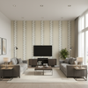 Whitaker Print Grey/Sand — Living Room Room Setting