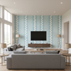 Whitaker Print Sky/Delft — Living Room Room Setting