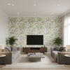 Augustine Print Celadon — Living Room Room Setting