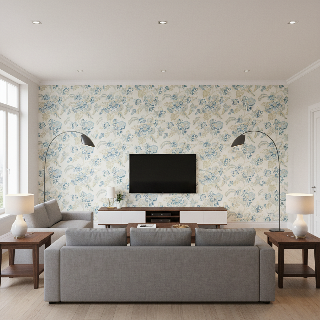 Augustine Print Lake — Living Room Room Setting