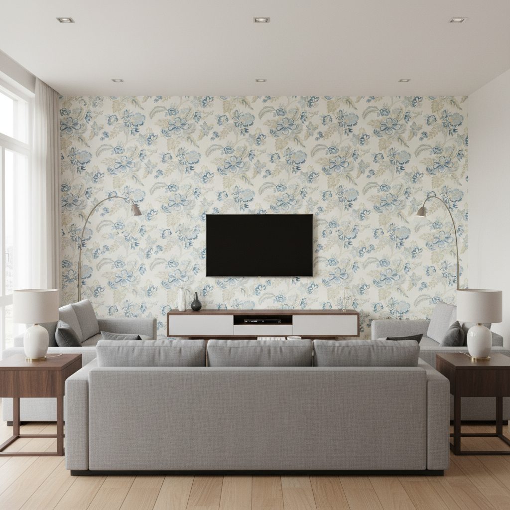 Augustine Print Lake — Living Room Room Setting