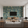 Luzon Print Lagoon — Living Room Room Setting
