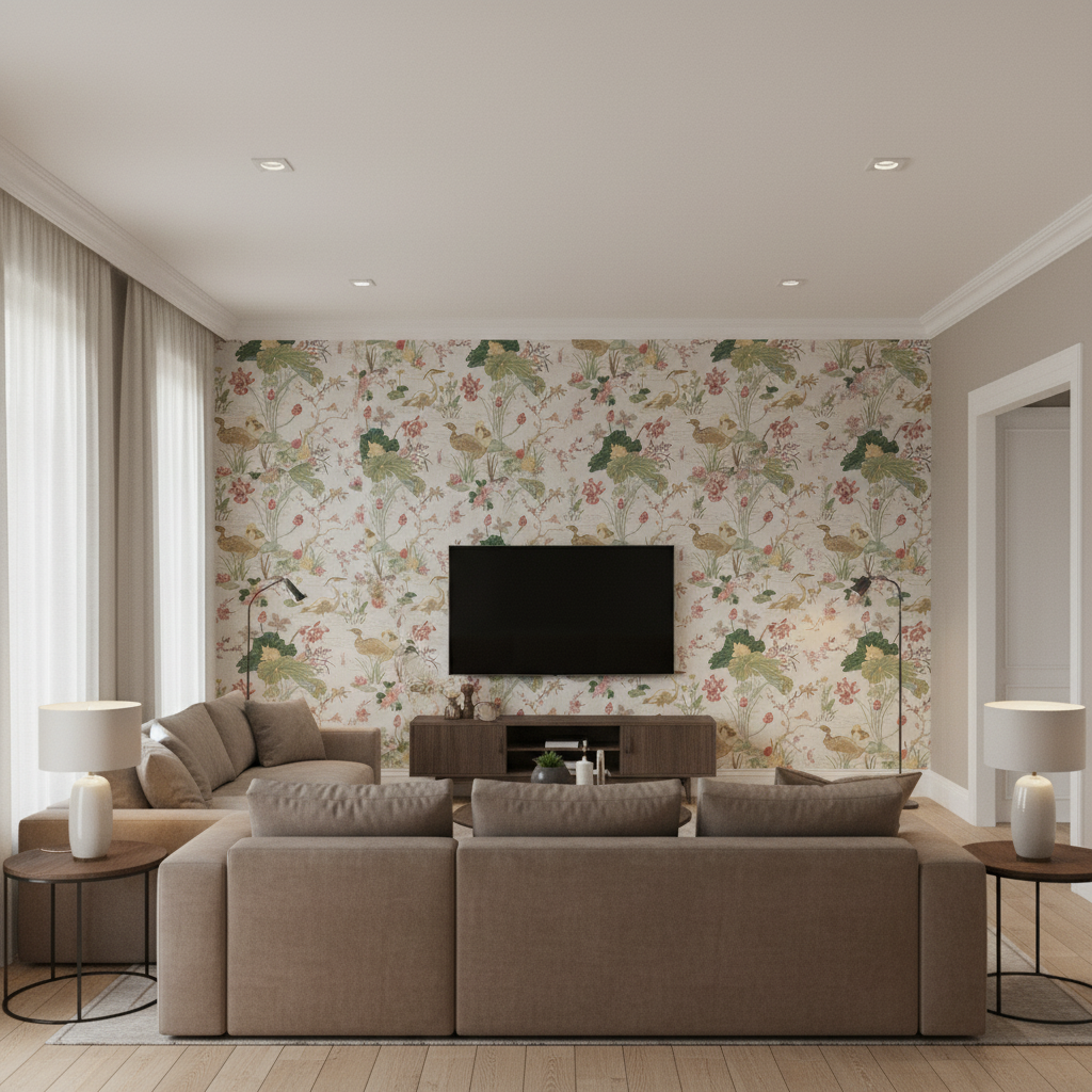 Luzon Print Spring — Living Room Room Setting