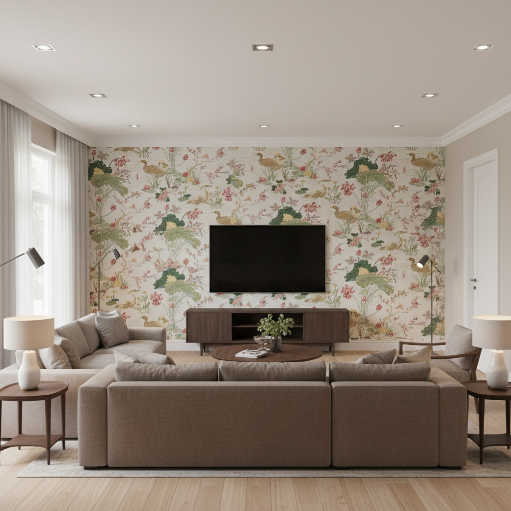 Luzon Print Spring — Living Room Room Setting