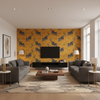 Bongol Velvet Sand — Living Room Room Setting