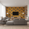 Bongol Velvet Sand — Living Room Room Setting