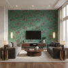 Bongol Velvet Jade — Living Room Room Setting