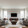 Eldora Print Sky/Brick — Living Room Room Setting