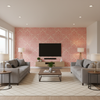 Acanthus Damask Berry — Living Room Room Setting