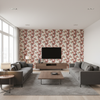 Benday Print Red/Blue — Living Room Room Setting