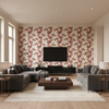 Benday Print Red/Blue — Living Room Room Setting