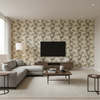 Benday Print Green/Rose — Living Room Room Setting