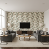 Benday Print Green/Rose — Living Room Room Setting