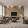 Granada Print Bronze — Living Room Room Setting