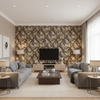Upton Cotton Java/Moss — Living Room Room Setting