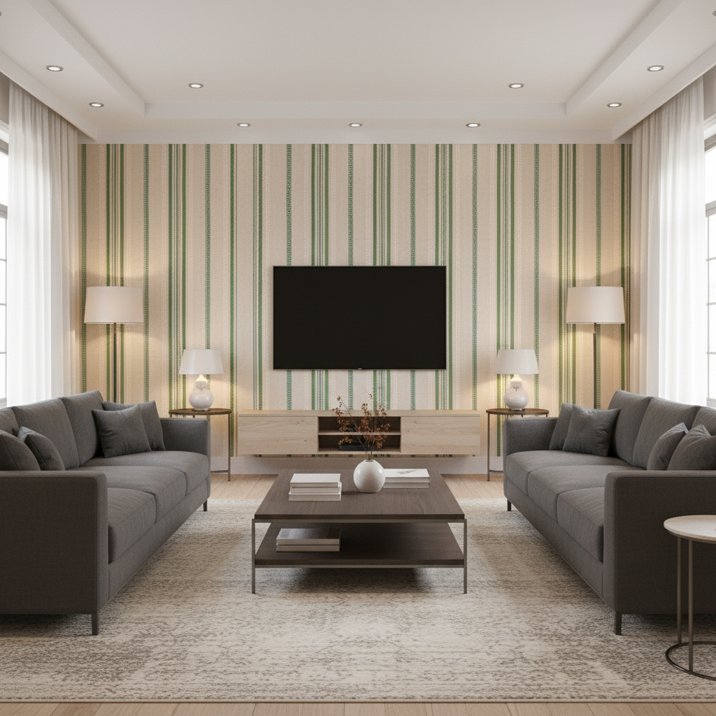 Nautique Emb Green/Blue — Living Room Room Setting