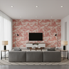 Pagoda Toile Garnet — Living Room Room Setting