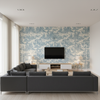 Pagoda Toile Blue — Living Room Room Setting