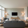 Triana Weave Sky — Living Room Room Setting