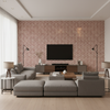 Triana Weave Brick — Living Room Room Setting