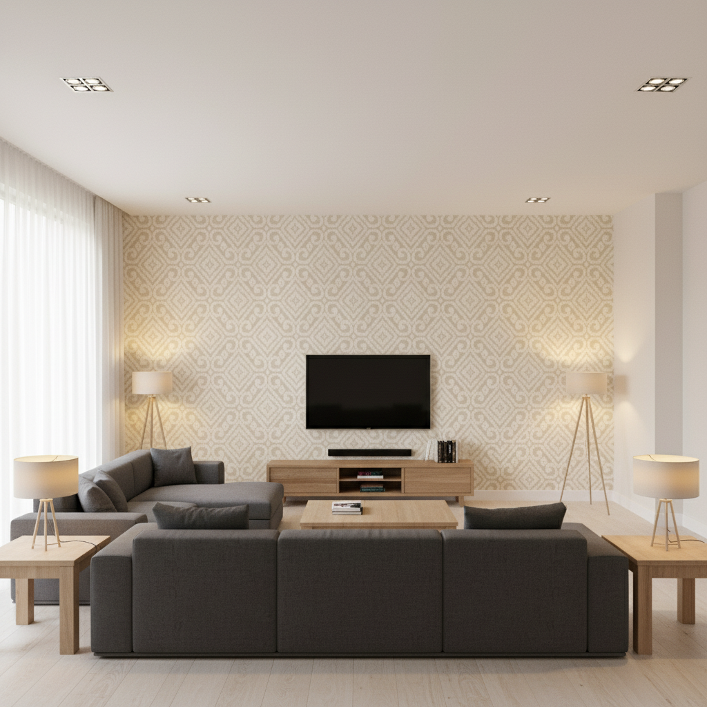 Prado Weave Pearl — Living Room Room Setting