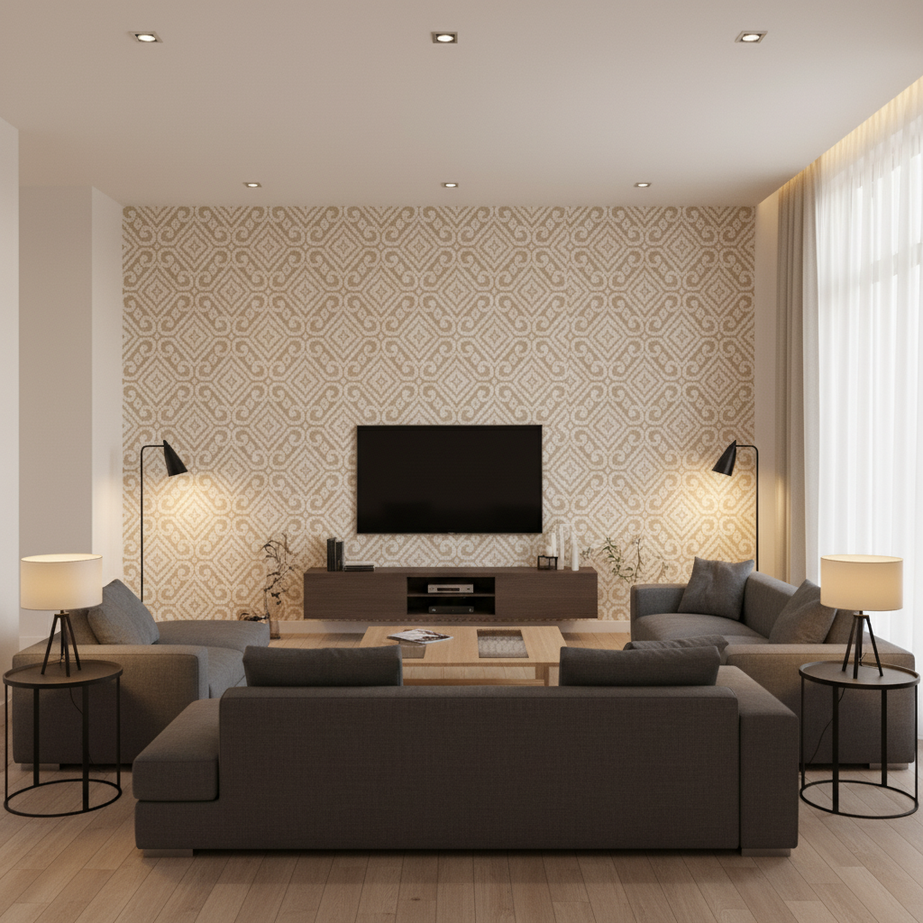 Prado Weave Dune — Living Room Room Setting