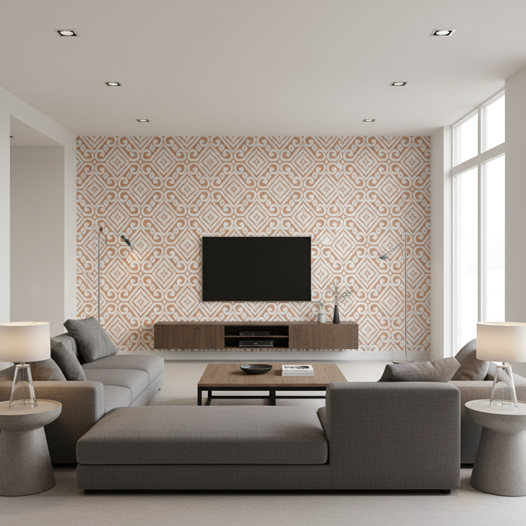 Prado Weave Petal — Living Room Room Setting
