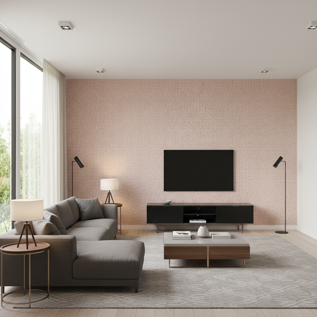 Alfaro Weave Brick — Living Room Room Setting
